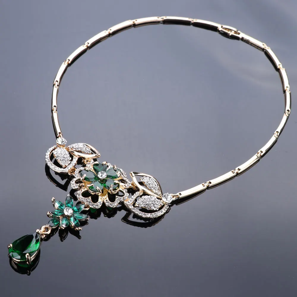 Модные Ювелирные наборы нигерийские женские свадебные зеленые/красные