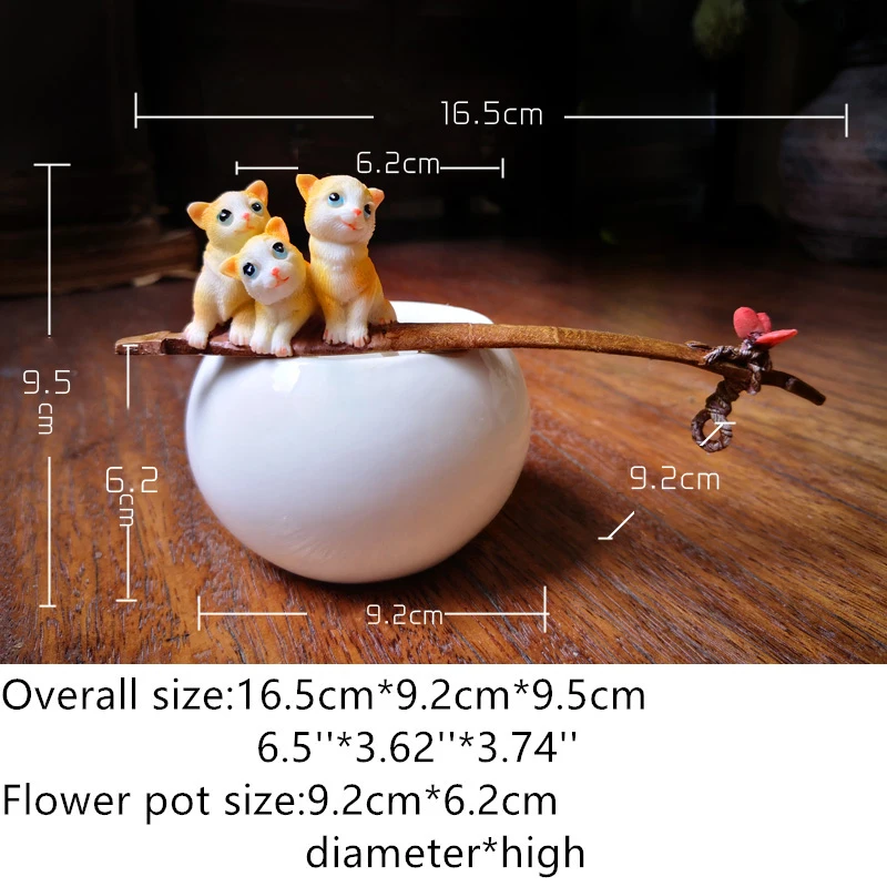 Смола керамика творческий 3D лягушка любителей цветочные горшки, украшения сада, уличная статуя, украшения двора