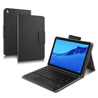 smart bluetooth keyboard case for huawei mediapad m5 lite 10 bah2 w09l09w19 10 1 tablet protective pu leather cover pen