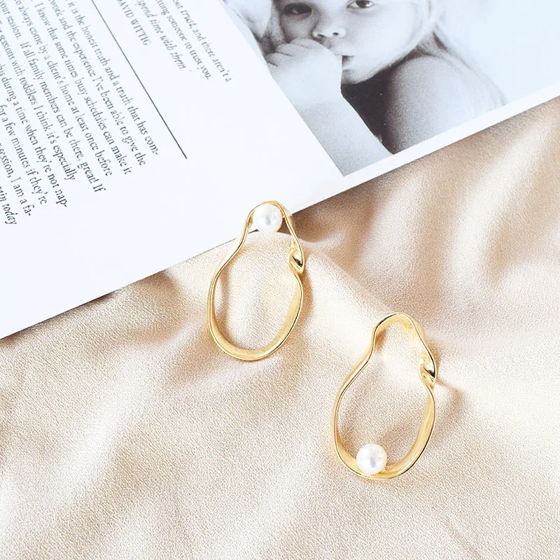 BT-84576 /TRACYSGER/Геометрические жемчужные серьги | Украшения и аксессуары