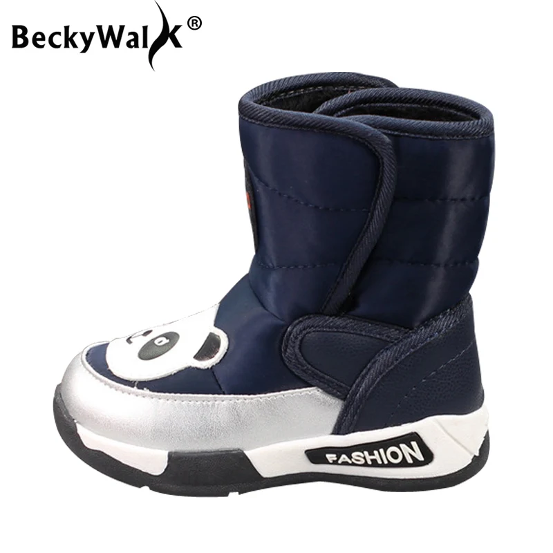 Новинка 2021 детские зимние ботинки BeckyWalk с мультипликационным рисунком