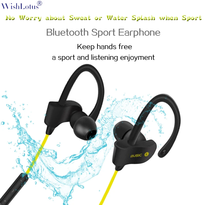 Спортивные наушники с Bluetooth V4.1 защита от пота 2 устройства подключение микрофон