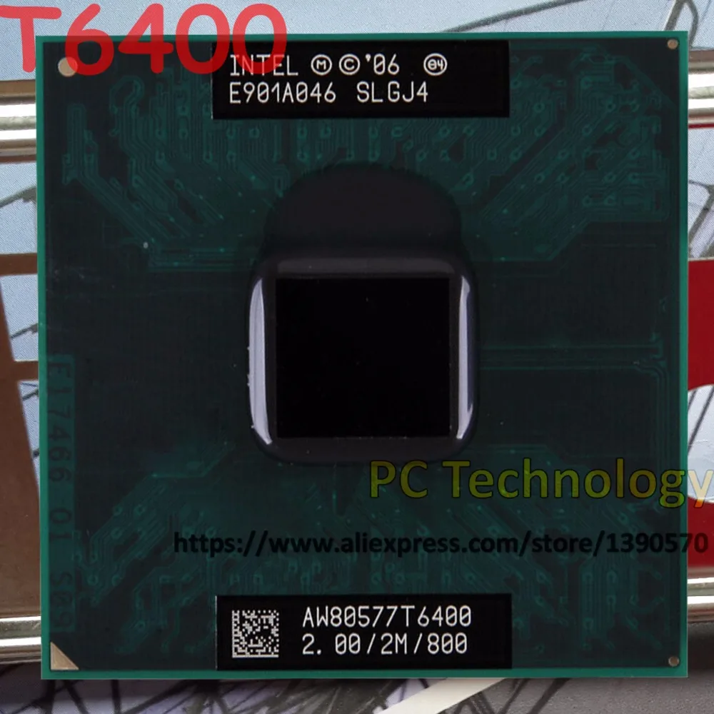 

Оригинальный двухъядерный процессор Intel Core 2 Duo ЦПУ T6400 2,0 ГГц 2 м 800, 35 Вт, 45 нм