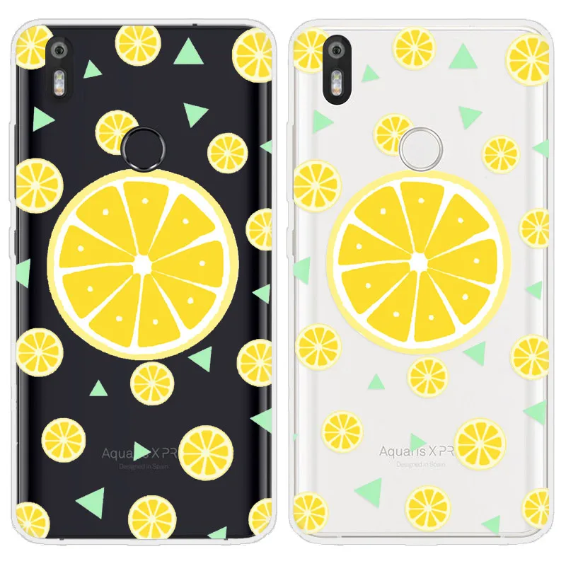 Phone Case for BQ Aquaris U2 Lite X5 V Plus X Pro M 2017 VS Fruit Lemon Watermelon Exquisite pattern Soft Silicone Cover |