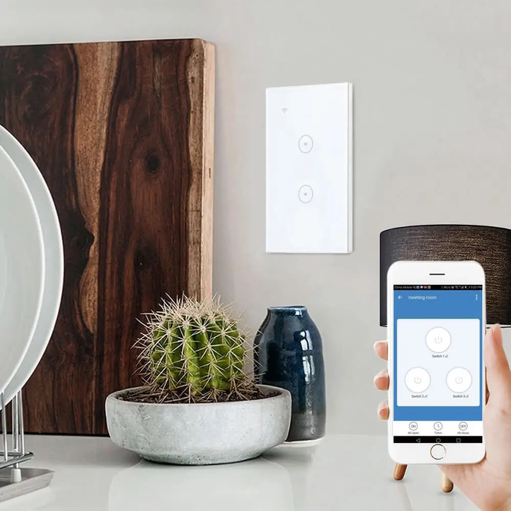 Wifi удаленный сенсорный смарт-переключатель Голосовое управление приложение |