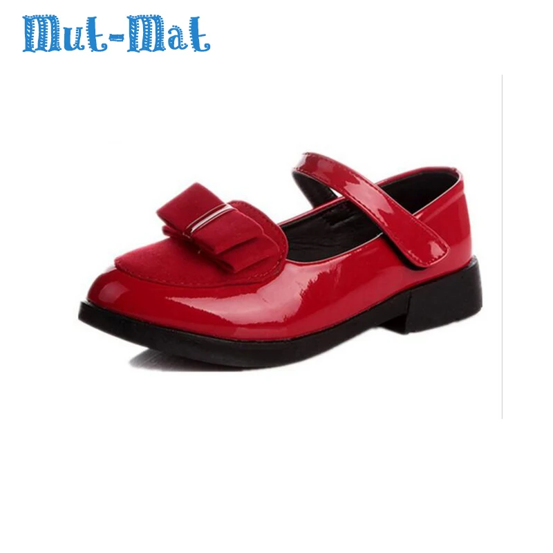 Модель 2019 года Осенняя обувь для принцесс девочек с бантом Большие девственные