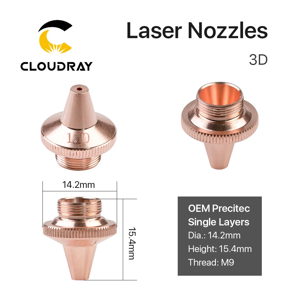 Оптоволоконная Лазерная насадка Cloudray OEM PRECITEC 3D M9 D14.2mm H15.4mm Raytools аксессуары для
