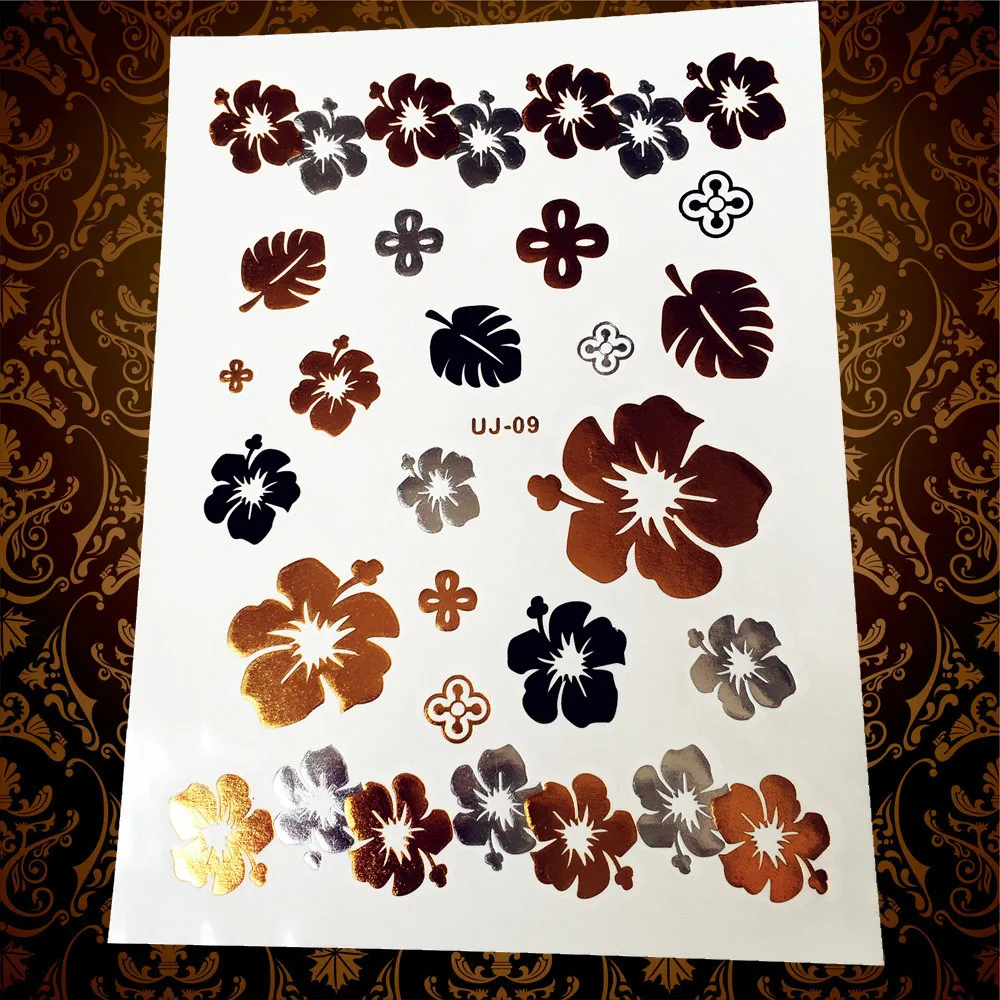 Временные татуировки мужские серебристые синие 1 шт. наклейки для женщин