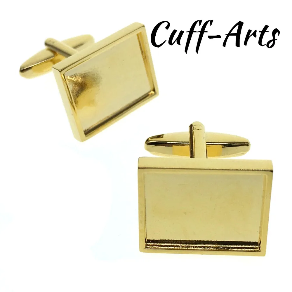

Cuffarts Blanks Cufflinks Rectangle Cuff Links Backs for Crafts 20*16*3mm Outside 17.5*13.5*1mm Inside DIY Cuff Links C20004