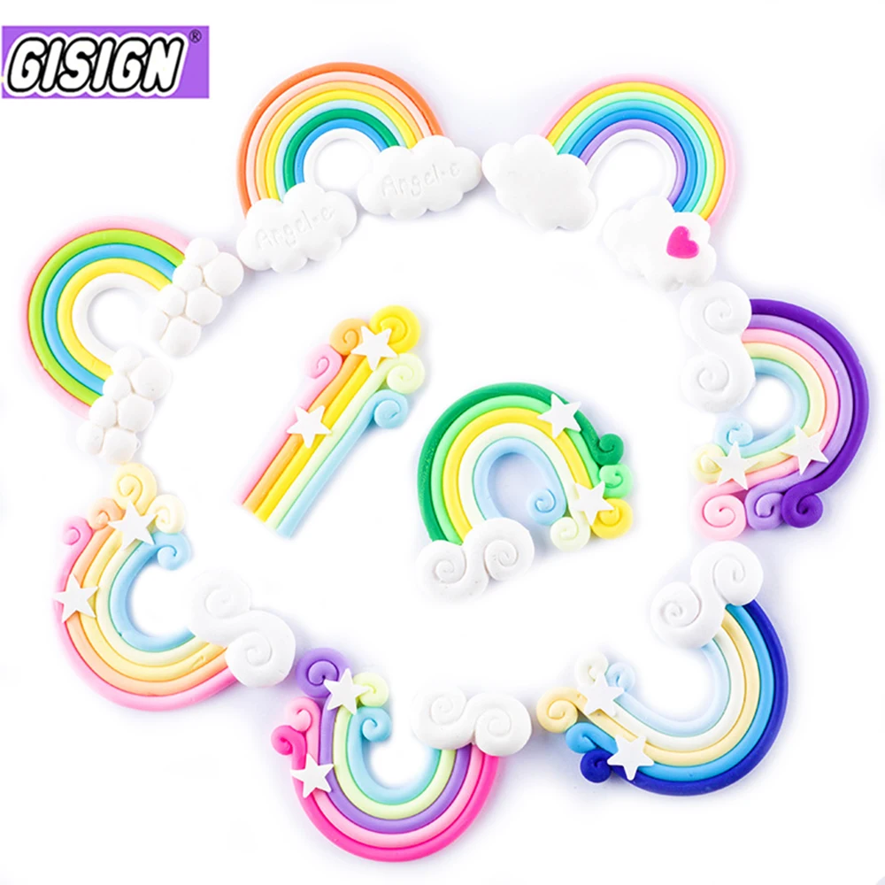 

rainbow Charms for Slime DIY Candy Polymer Bead Filler Addition Slime Accessories Toys Lizun Modeling Clay Kit for Children