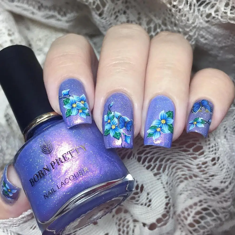Лак для ногтей BORN PRETTY мерцающий серии ракушек Быстросохнущий лак дизайна цветные