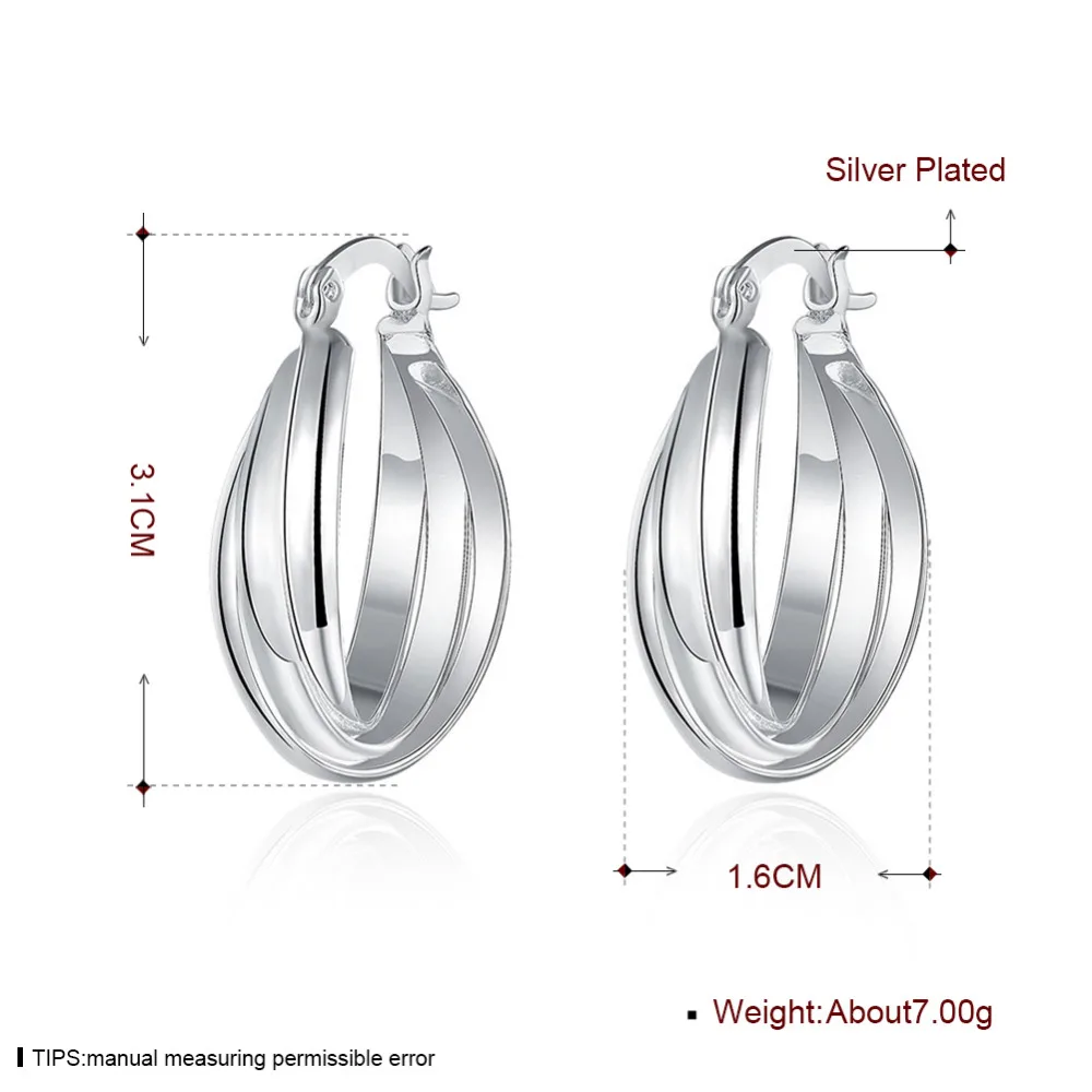 Простой дизайн классические ювелирные изделия посеребренные витые