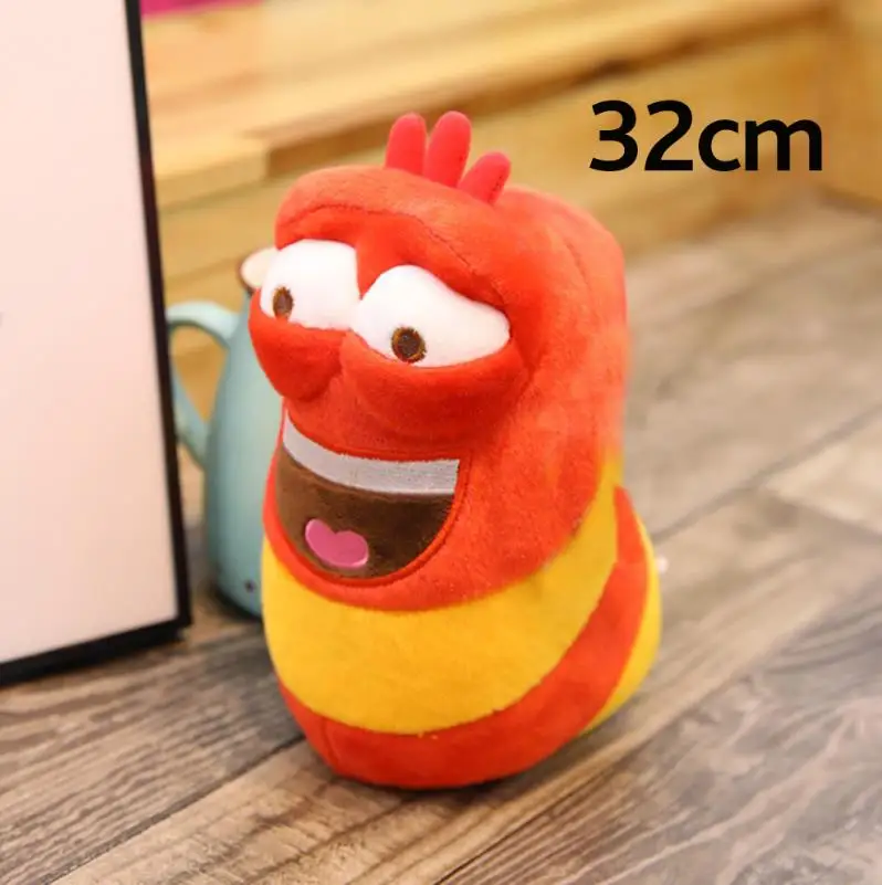 32cm red 32-45 см аниме забавное насекомое Слизняк креативный личинка плюшевая игрушка мягкая подушка фильм и ТВ мультфильм игрушки для детей день рождения Рождественский подарок - Цвет: 32cm red