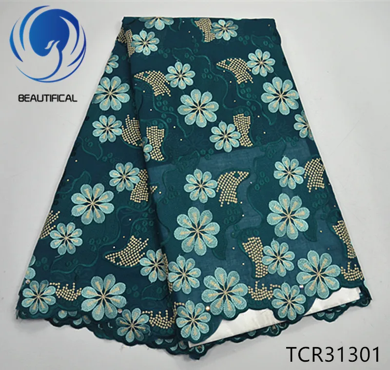 BEAUTIFICAL cotton white swiss lace voile african fabric high quality for wedding hot sale 5yards/piece TCR313 | Дом и сад