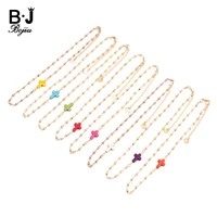 bojiu 8 colors trendy cross chokers necklaces for women adjustable strand beads chain female necklaces statement jewelry nks219