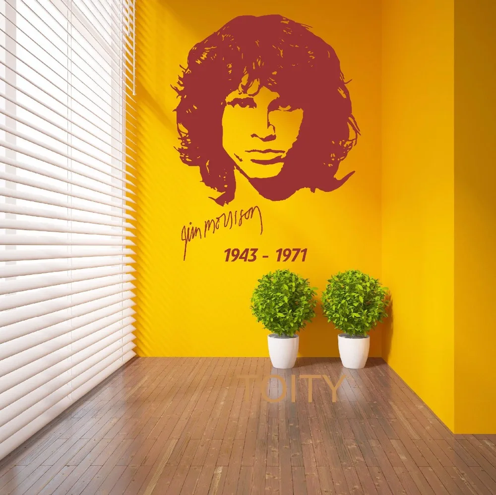 Jim Morrison Наклейка на стену король ящерицы виниловая наклейка Ретро музыка Искусство Декор Бар студия клуб Ресторан домашняя комната Большая фреска