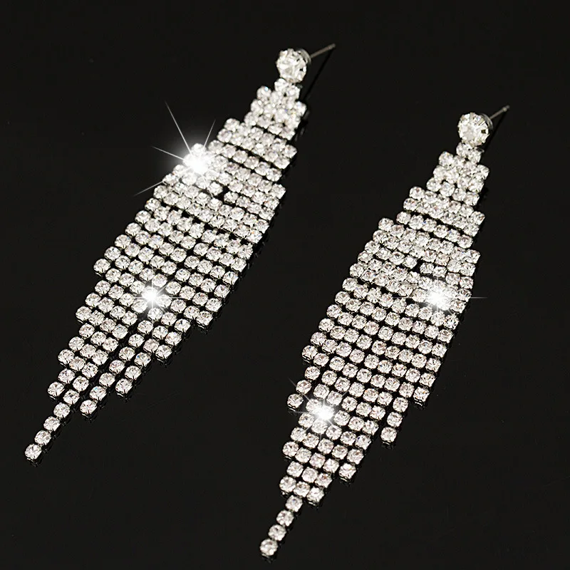 Роскошные серьги SHEVALUES хрустальная люстра висячие свадебные | Украшения и