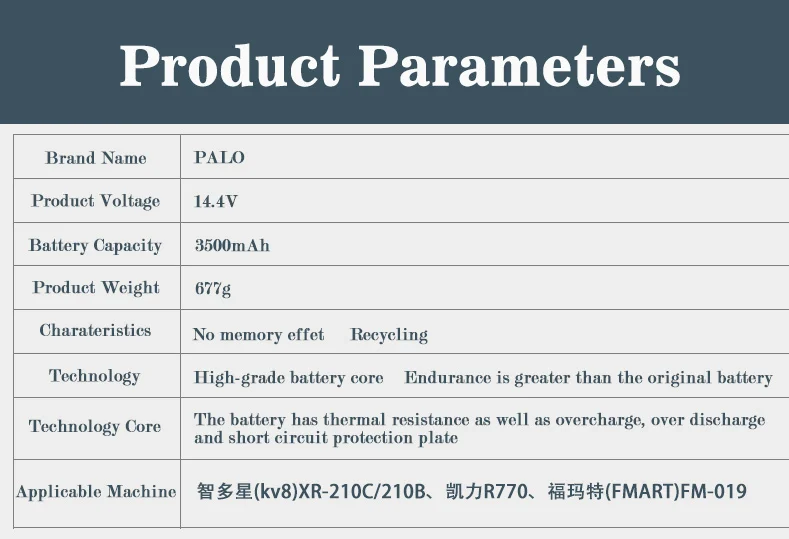 Высококачественный экологический аккумулятор 510 в мАч Ni-MH для KV8-210B/210C/510B/510F/G/S350 Cleanna XR210 FMART R770