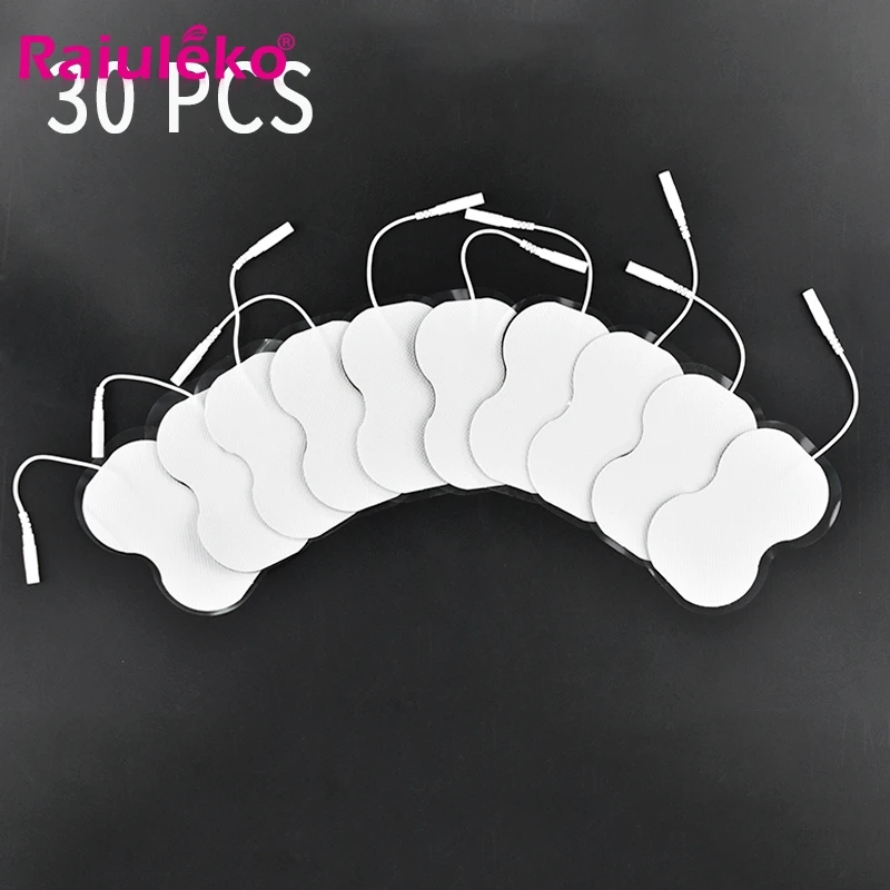 

30Pcs Gourd Type Electrode Pads Body Massage Patches Replacement for Tens Massagers Machine Electronic Physiotherapy Massager