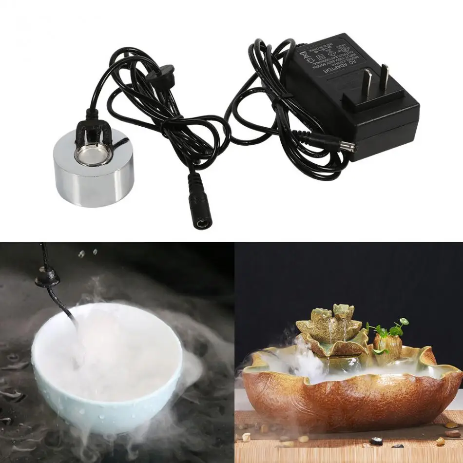 

24V Ultrasonic Mist Maker Fogger Water Fountain Pond Atomizer Air Humidifier with Adapter 100-240v