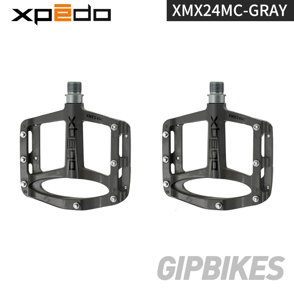 GRAY XPEDO велосипедные педали магния MTB горный велосипед SPRY XMX24MC сверхлегкие педали 255 г 6 цветов - Цвет: GRAY