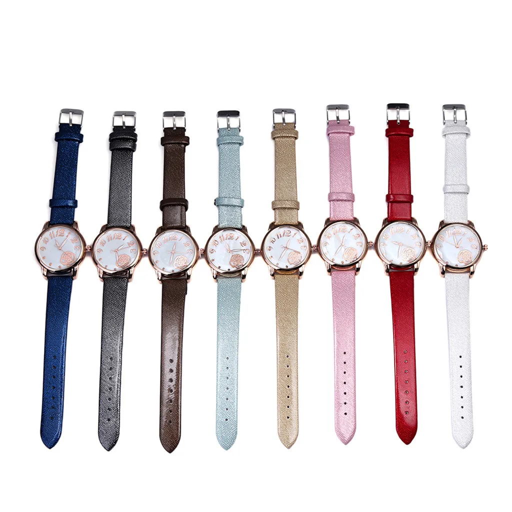 

Luxury Watch Women Leather Quartz Watch Woman's High-end Blue Glass Life Waterproof Distinguished relojes para mujer #03