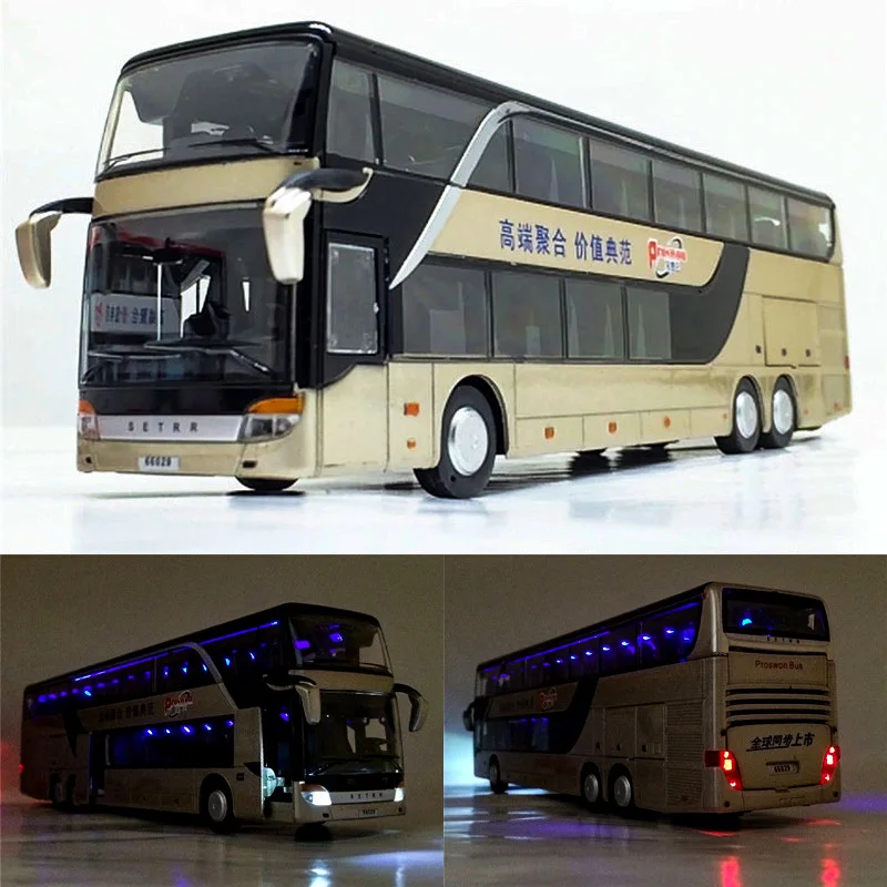 Двухслойный туристический автобус с большим расстоянием из сплава