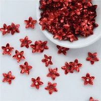 1000pcs 12mm red laser cup flower sequins sewing scrapbooking crafts christmas decoration ornament sewing decoration confetti