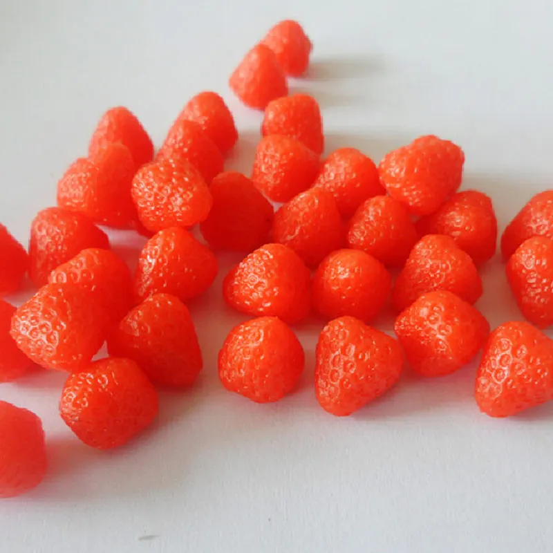 100 шт./лот миниатюрные изделия из ПВХ имитация продуктов искусственная клубника