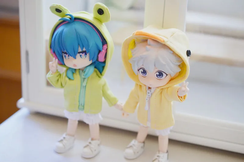 

Obitsu11 OB11 1/12 doll coat with big hat available for cu-poche OB11 doll accessories doll coat