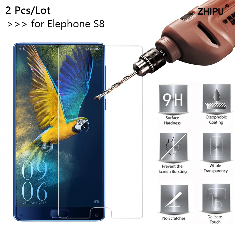 2 шт./лот 2.5D 0 26 мм 9H Премиум Закаленное стекло для Elephone S8 6 дюймов Защитная пленка