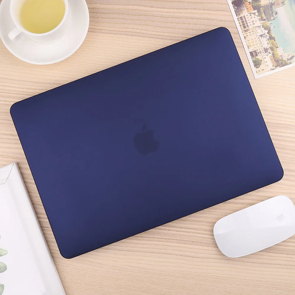 Navy Blue Для MacBook Pro Air retina 11 12 13 1" Кристальный и матовый чехол для ноутбука для Macbook Pro 13 15 16 Touch Bar A2159 A1989 A2141 - Цвет: Navy Blue