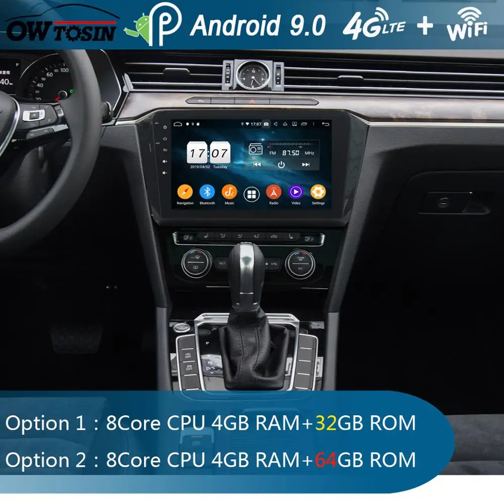 Автомобильный мультимедийный проигрыватель 9 дюймов IPS Octa 8 Core Android 0 DVD радио 4 гб RAM