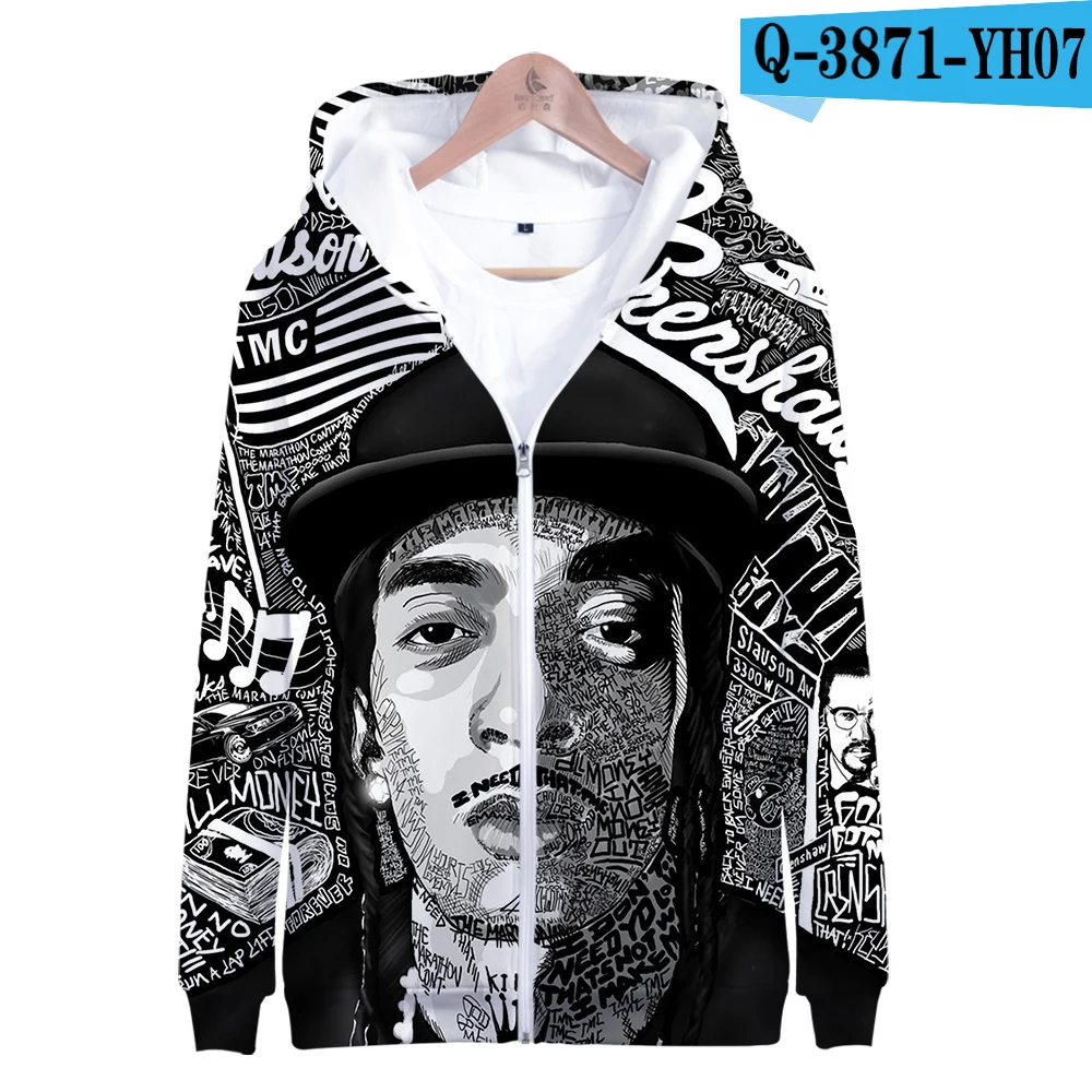 G nipsey hussle толстовка на молнии повседневные толстовки Новая модная крутая уличная осенняя и зимняя одежда толстовка - Цвет: G