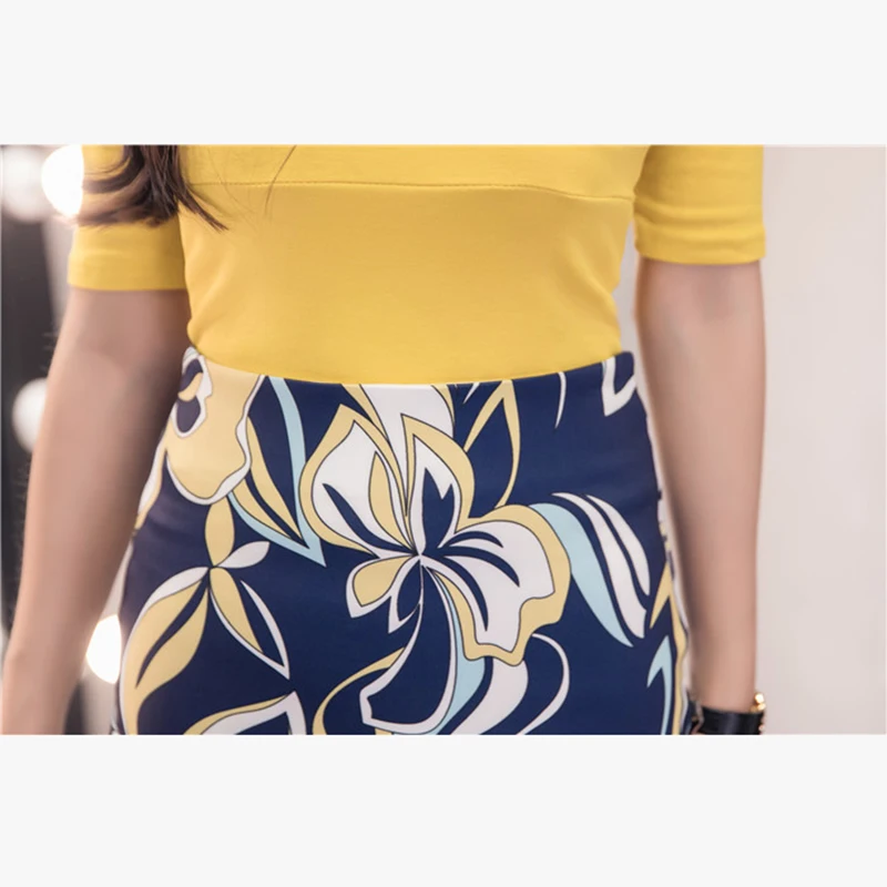AITESEN Высокая Талия Bodycon юбки женщин модный принт Boho Стиль тонкий карандаш юбка