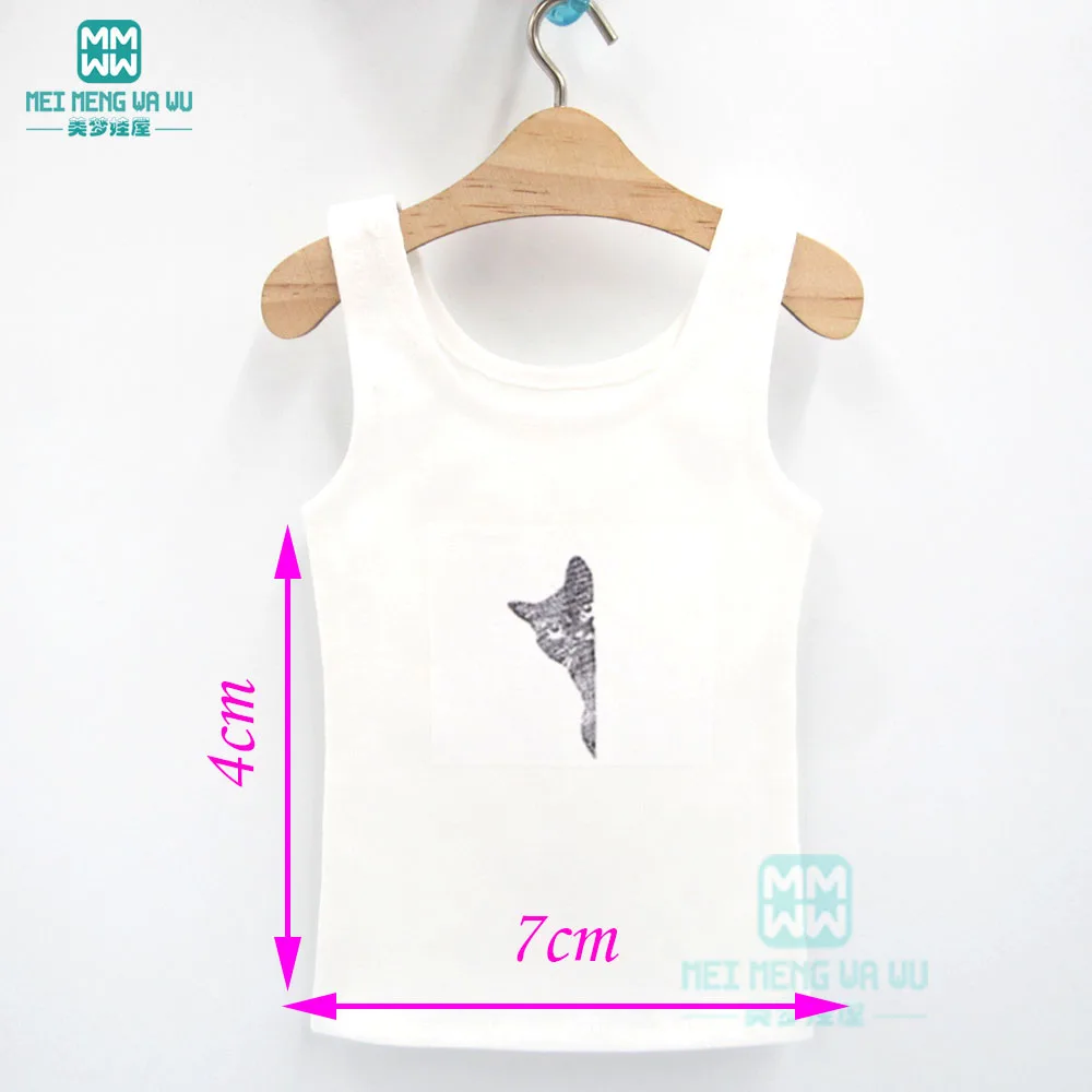 

Clothes for doll fit 58cm-60cm 1/3 BJD SD doll accessories fashion print vest