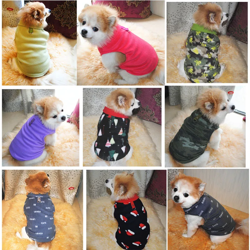 Рождественская Одежда для собак зимнее пальто собаки маленьких щенков теплая