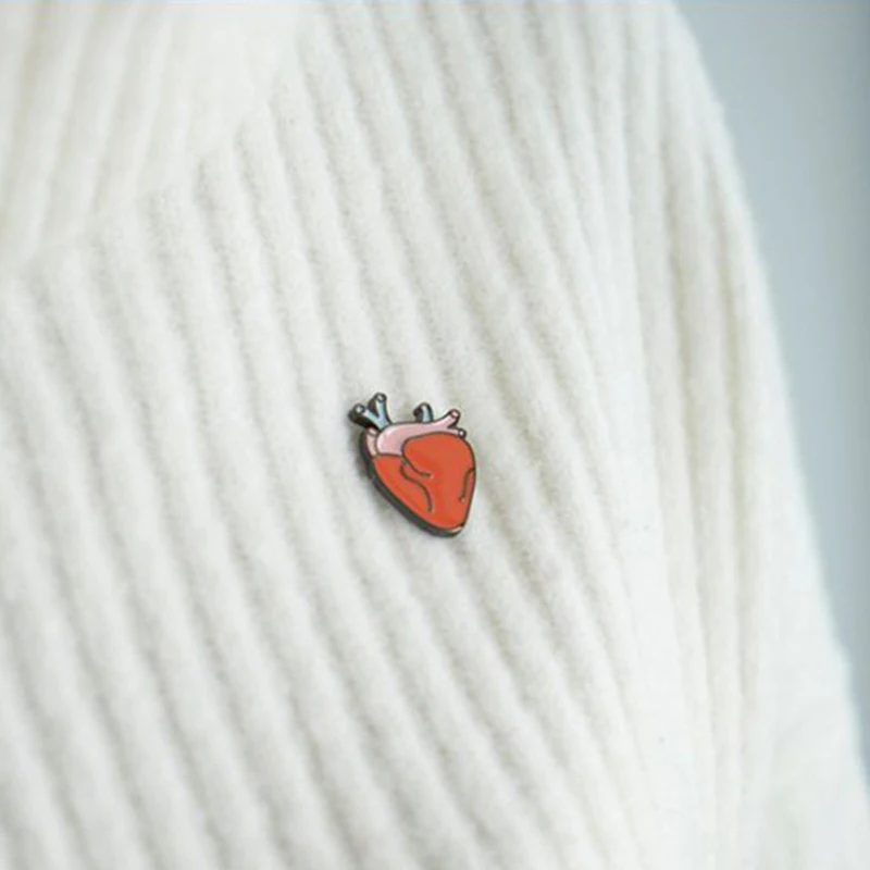 Распродажа 1 шт. женская модная брошь в виде сердца мозга человеческих органов