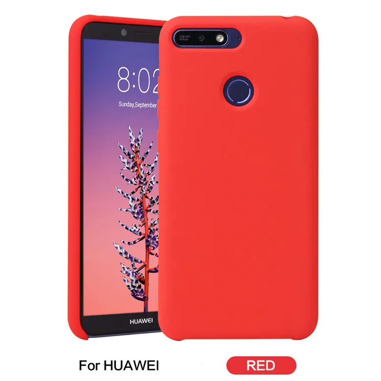 Красный Для huawei Honor 7A 7C 7S Pro силиконовый+ TPE противоударный мягкий сенсорный чехол для Honor 10 Lite 7 C A S Pro чехол на заднюю панель s - Цвет: Красный