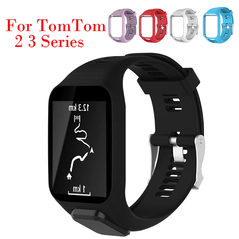 Спортивный силиконовый ремешок для часов TomTom 2 3 серии сменный наручных Runner GPS