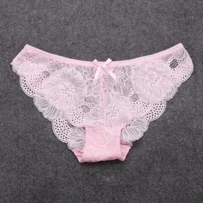 036-pink Весеннее бикини, трусы, нижнее белье для женщин, прозрачные кружевные трусики, мини-трусы, сексуальное нижнее белье, Kawaii Tanga culotte femme - Цвет: 036-pink