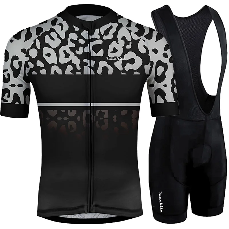 Мужская велосипедная футболка Ropa ciclismo 4D GEL Pad 2019 RUNCHITA Pro Team с коротким рукавом