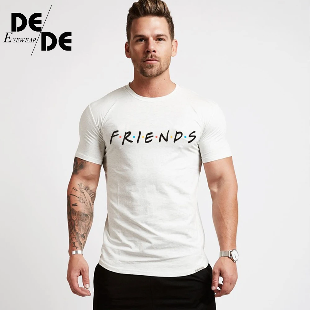 2019 New summer mens fashion t shirts friends print shirt male Clothing Man fitness casual T-Shirts men cotton | Мужская одежда