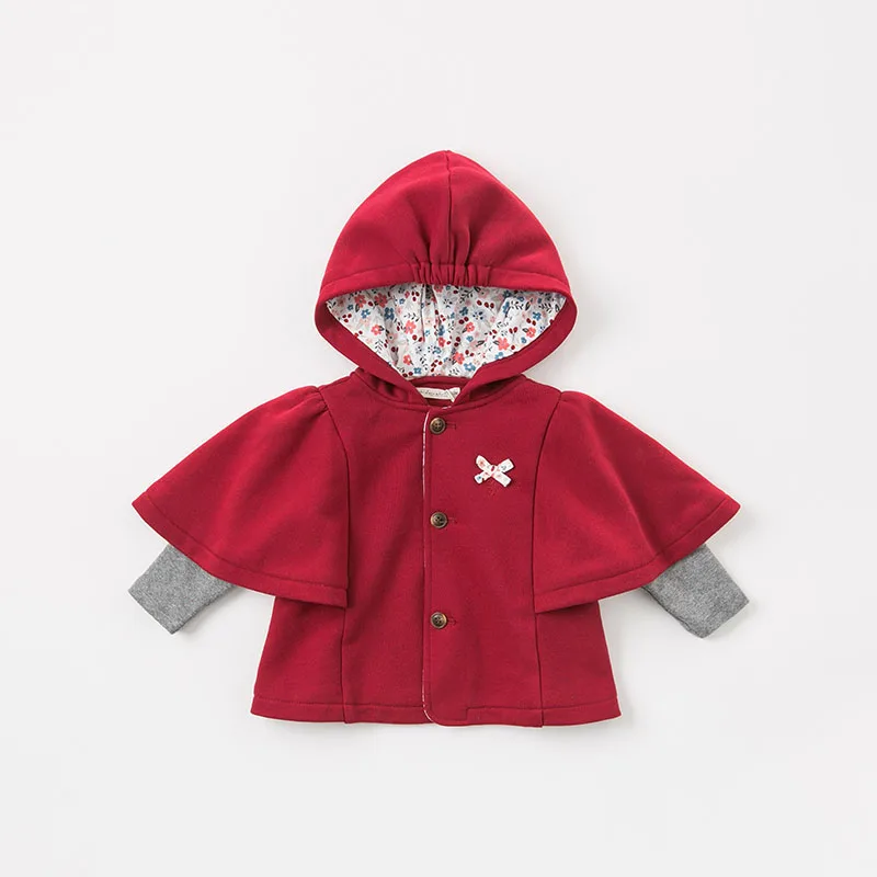 DBM8638 dave bella autumn winter infant baby girls coat toddler Hooded coats children high quality outerwear | Детская одежда и