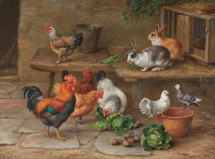 Специальное предложение-30 дюймов # TOP home Decor art-птица петухи кролик голубь живопись