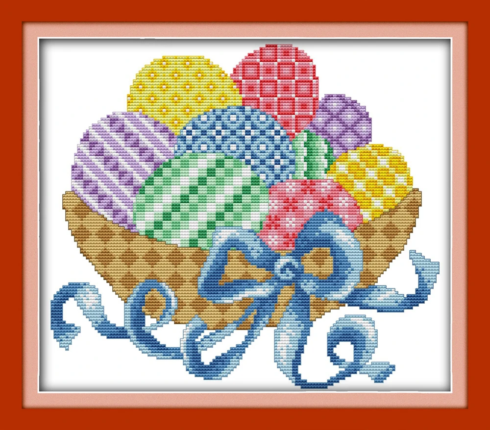Basket of eggs NKF пасхальное яйцо животное вышивка крестиком набор ручной работы Рукоделие Вышивка крестиком набор вышивка крестиком для домашнего декора - Цвет: Basket of eggs