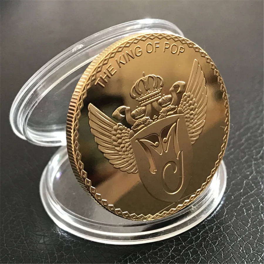 Free shipping 10pcs/lot Michael Jackson Commemorative gold Coin. King of Pop. Coin | Дом и сад