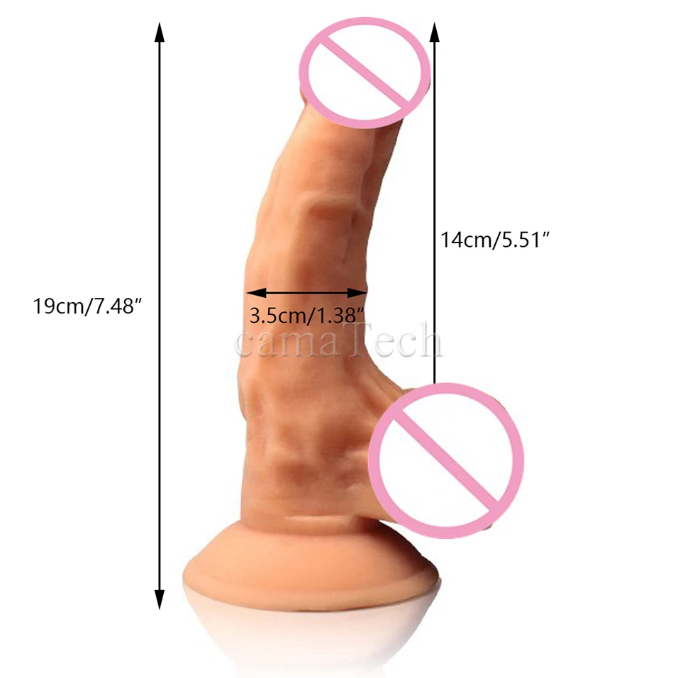Силиконовый реалистичный фаллоимитатор на присоске член с шариками киска точка G
