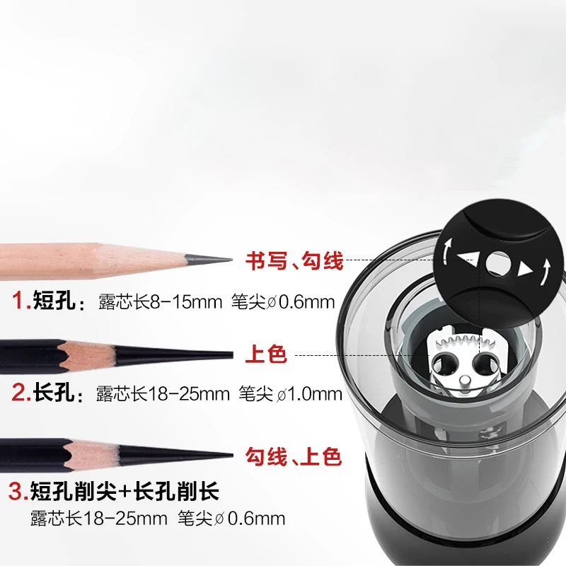 Tenwin Art, профессиональная электрическая точилка для карандашей, Usb зарядка, автоматическая точилка для карандашей для детей, канцелярские принадлежности, школьные принадлежности