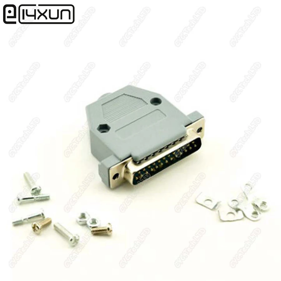 2 комплекта DB25 штекер с пластиковой крышкой дБ 25P штепсельные вилки разъем